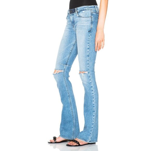 NWT RtA med. wash mid rise distressed flare jeans - Picture 10 of 15